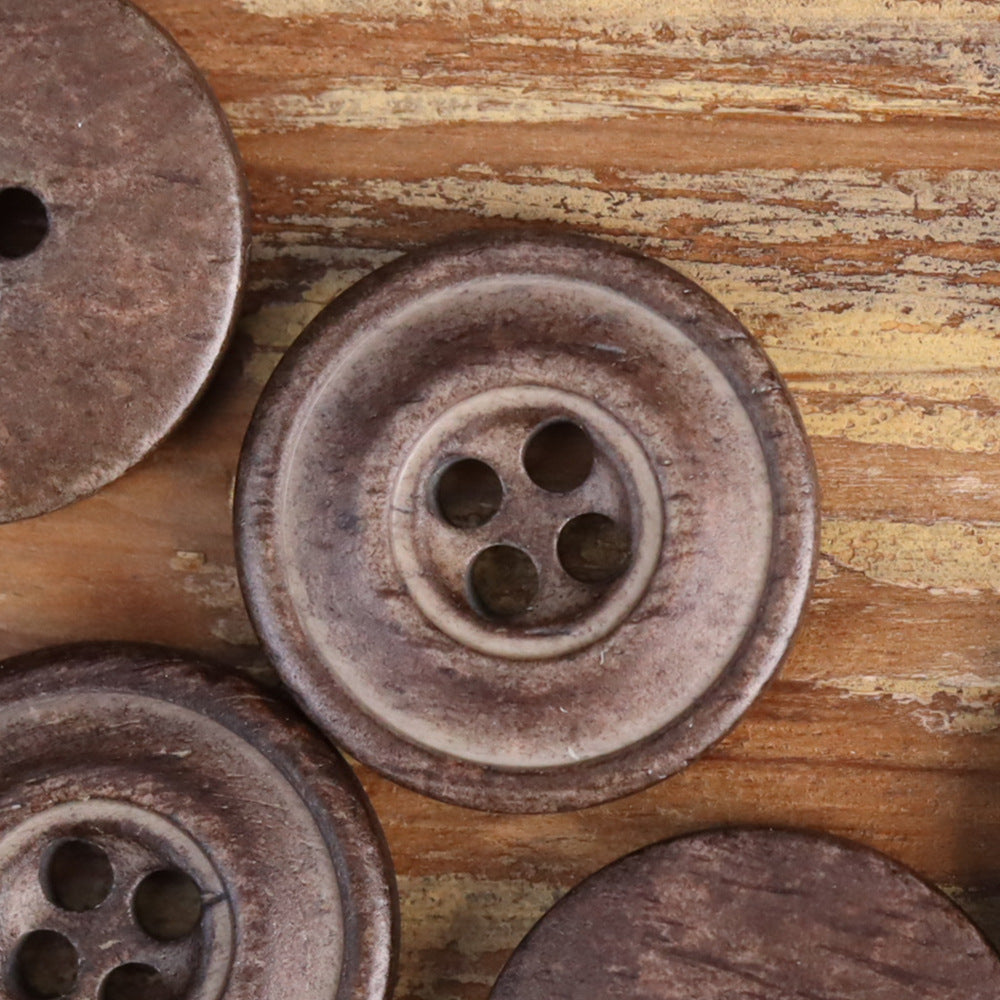 Retro Distressed Bovine Bone Buttons for Men's Jackets Shirts 48 Pack (4 Sizes) - Lots of Buttons