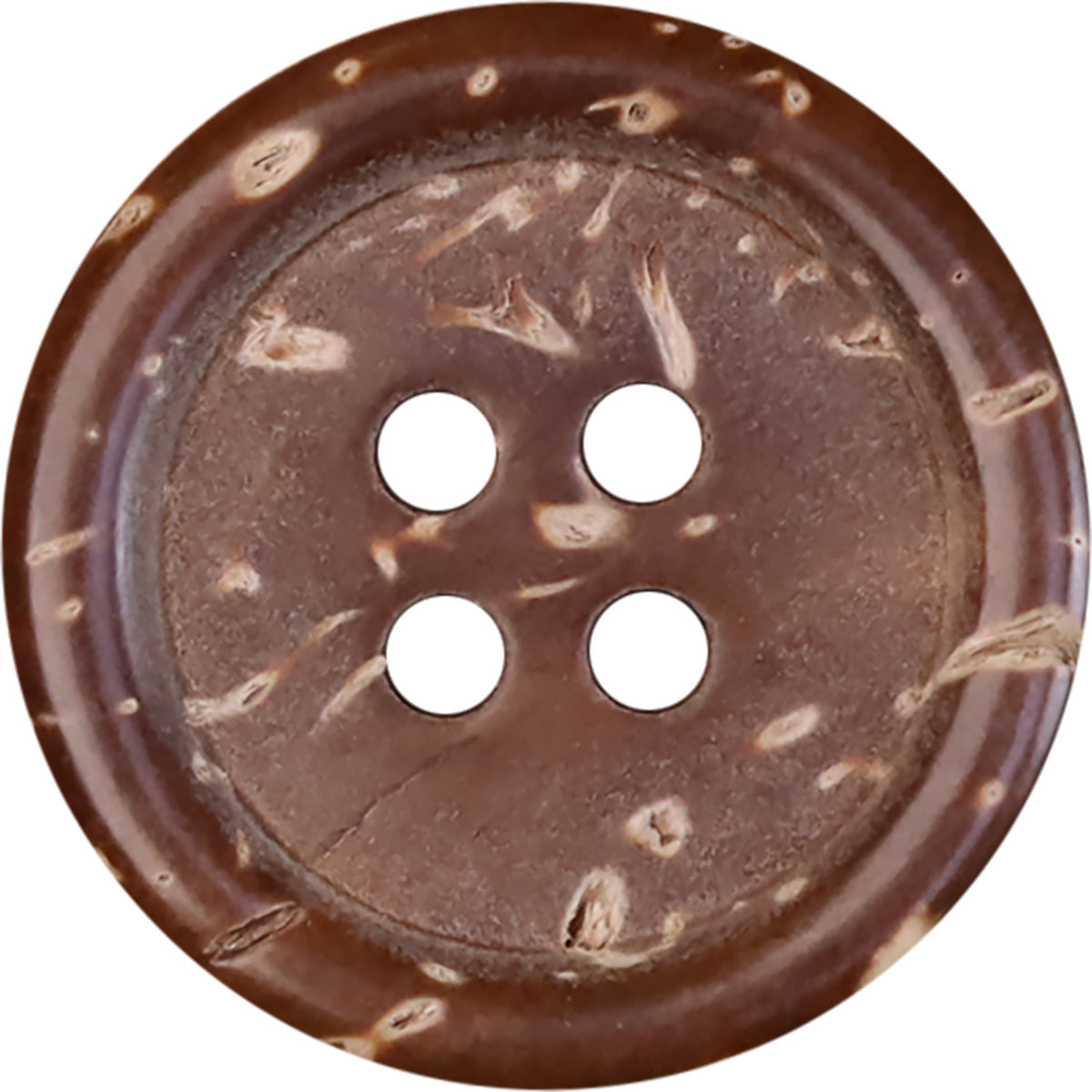 18-32L Natural Dark Brown Coconut Shell Buttons 60 Pack