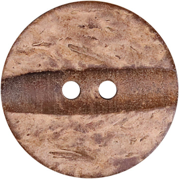 Botones de dos agujeros de cáscara de coco natural gruesa 36L 100 piezas
