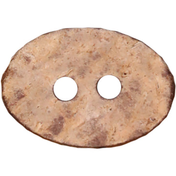 24L Oval Natural Coconut Shell Two-Hole Buttons for Kids' Clothing 20pcs - Lots of Buttons