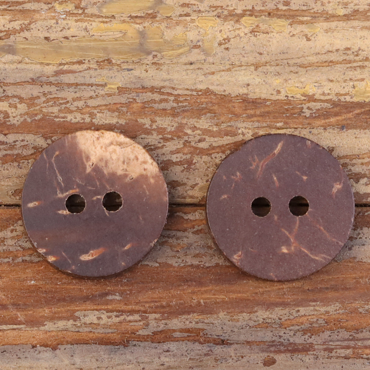 Boutons en coquille de noix de coco couleur café noir américain 14-24L, paquet de 30