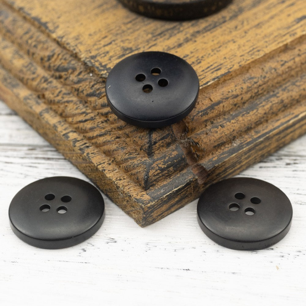 Bottoni in Guscio di Noce Tagut Naturale Marrone Scuro Nero Blu 18 Pezzi
