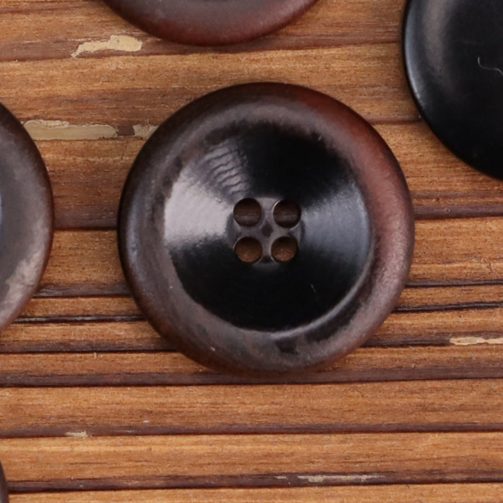 15-25mm Bottoni in Guscio di Noce di Palma Retro Bruciato 25 Pezzi