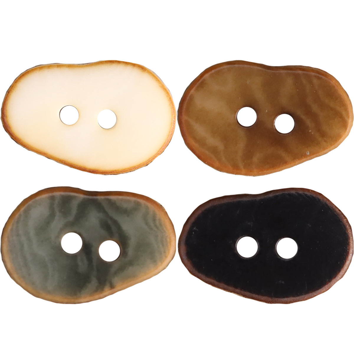 Peanut-Shaped Natural Fruit Buttons for Children's Cardigans 20 Pack - Lots of Buttons