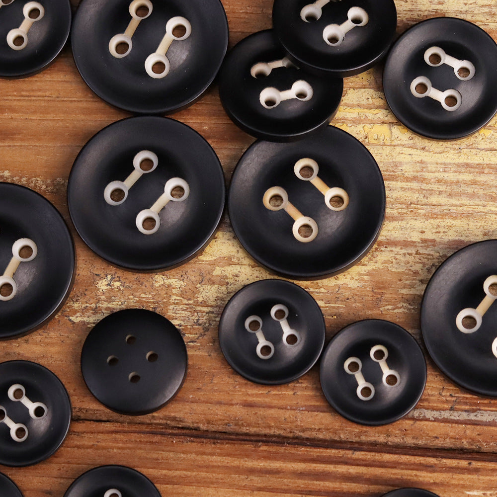 Dark Green Four-Hole Fruit Buttons For Men's Workwear 25 Pack - Lots of Buttons