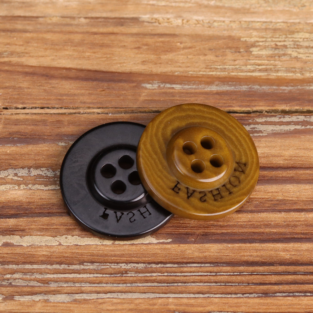 23mm Bottoni di Moda in Frutta con Texture Crepata Nero Caffè Scuro 12pcs