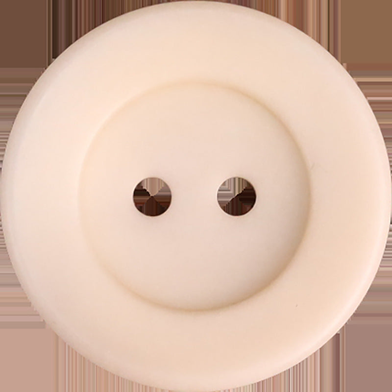 Red-Khaki Bowl-Shaped Two-Hole Corozo Buttons 25 Pack