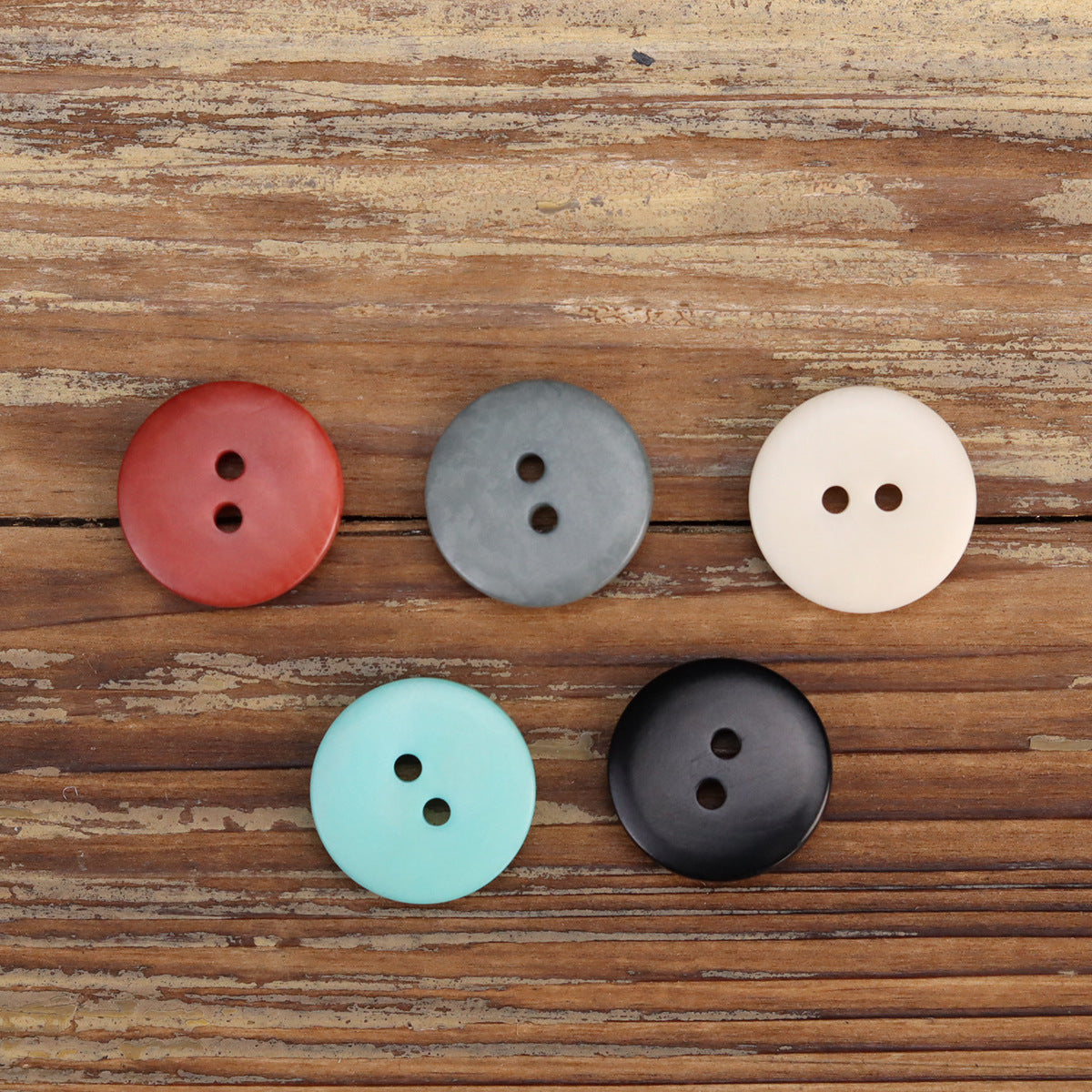Sky Blue Irregular Surface Corozo 2 Hole Buttons for Shirts Cardigans 20 Pack