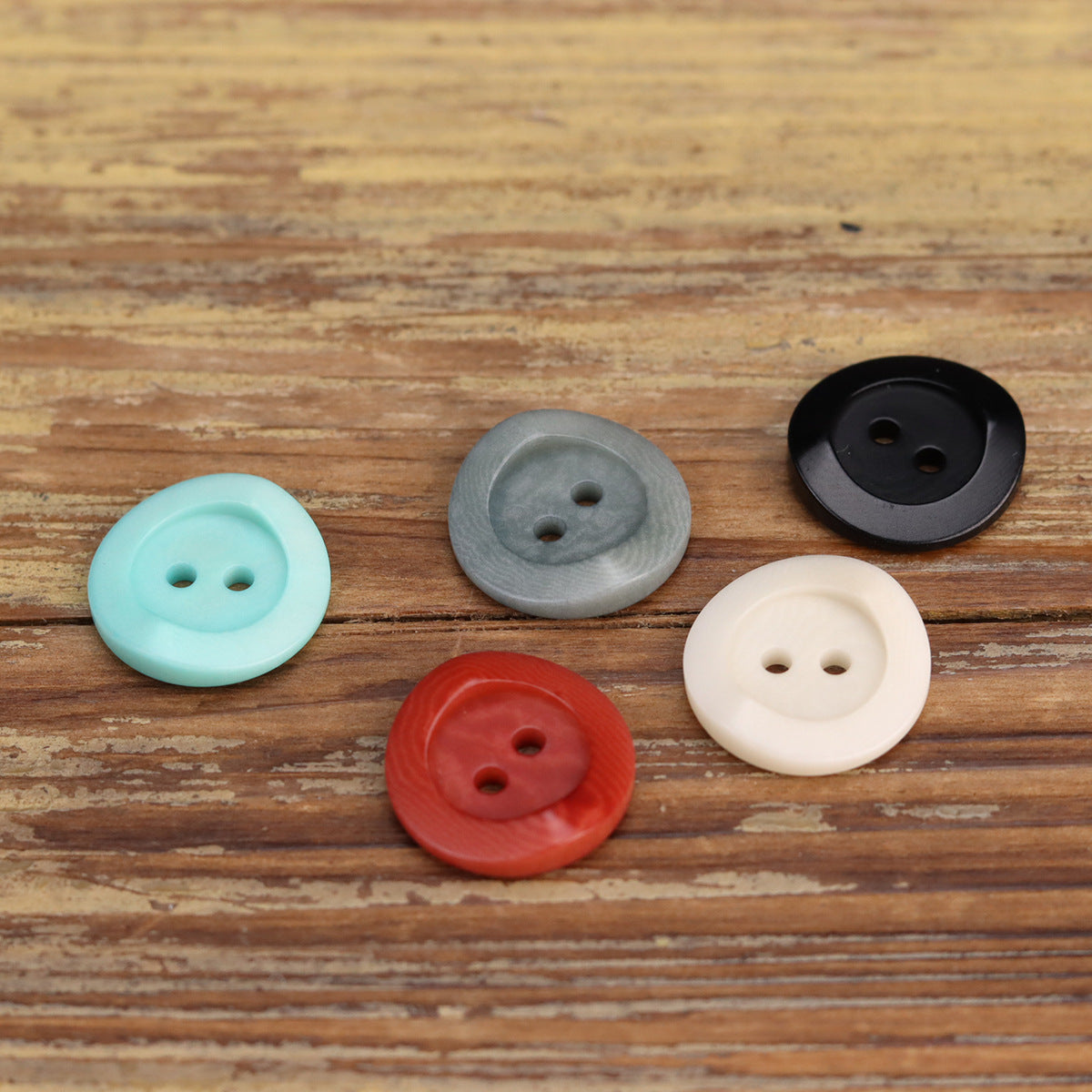 Sky Blue Irregular Surface Corozo 2 Hole Buttons for Shirts Cardigans 20 Pack