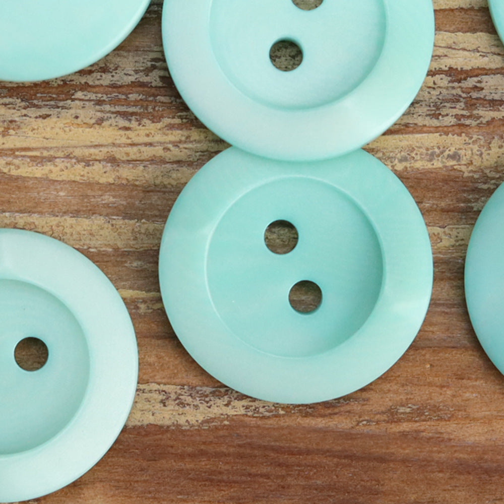 Sky Blue Irregular Surface Corozo 2 Hole Buttons for Shirts Cardigans 20 Pack