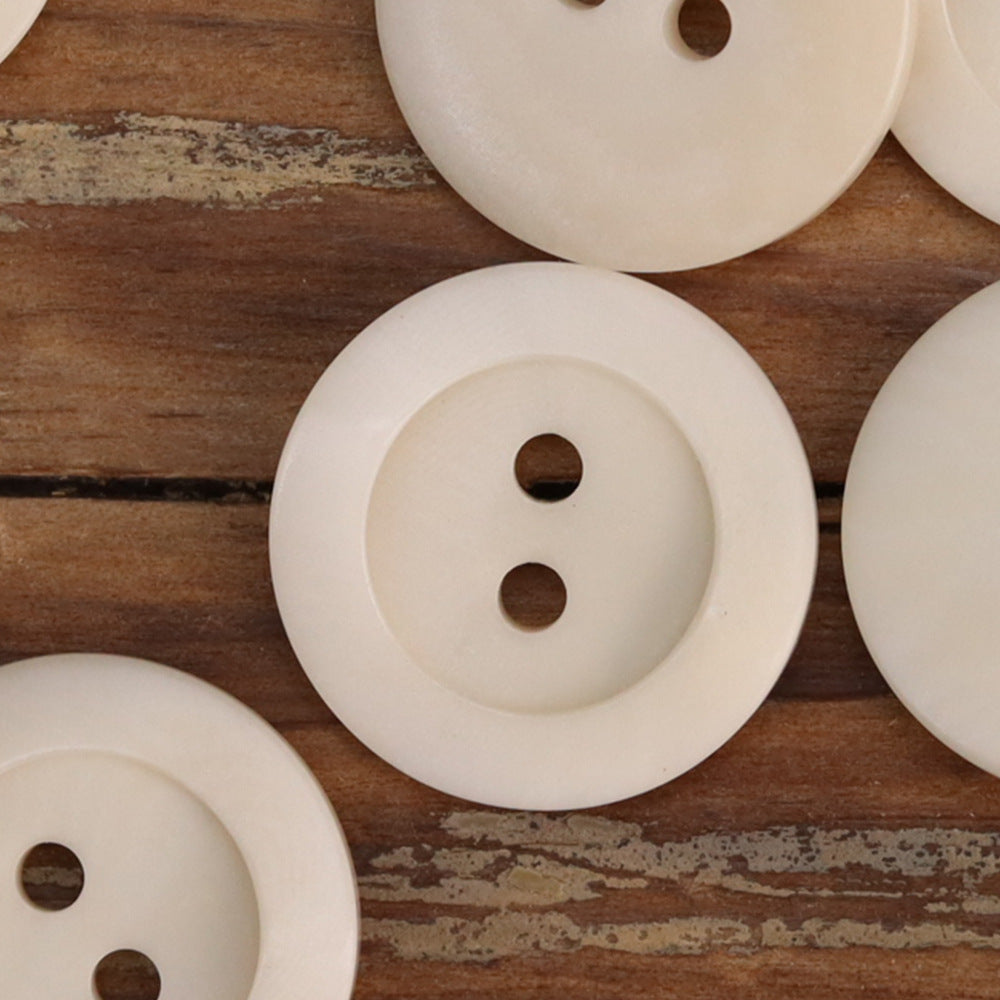 Sky Blue Irregular Surface Corozo 2 Hole Buttons for Shirts Cardigans 20 Pack