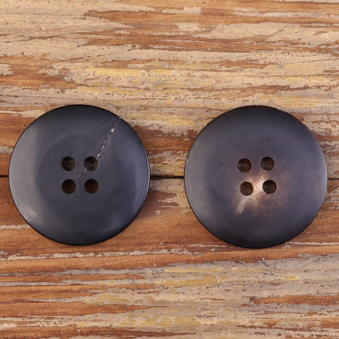 15-25mm Bottoni a Corno Retro Nero Opaco a Doppio Cerchio 25 Pezzi