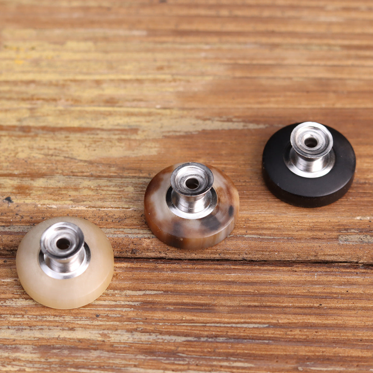 18mm Matte High-End Genuine Horn Rivet Stud Buttons 2pcs