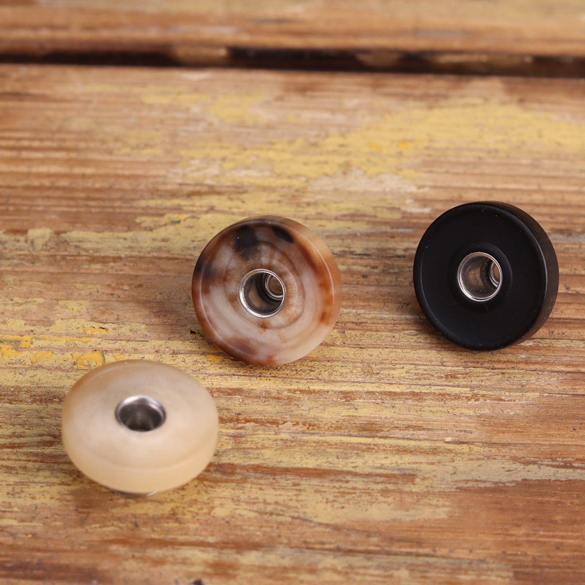 18mm Matte High-End Genuine Horn Rivet Stud Buttons 2pcs
