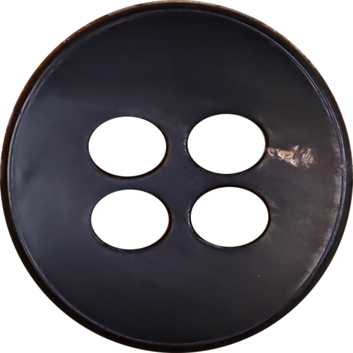25MM Bottoni in corno nero a quattro fori con grande occhio 20pz