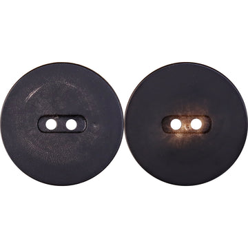 Pulsanti Retro a Corno Nero Caffè Scuro Due Occhi 30 Pezzi (6 Misure)
