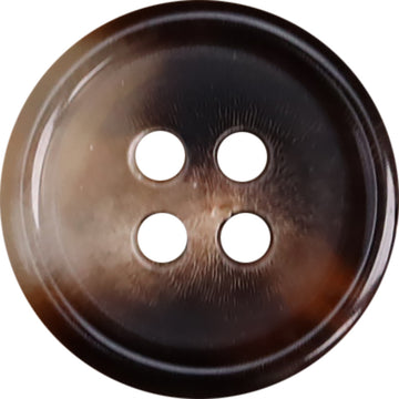Bottoni per camicia in corno di bovino giallo naturale con bordi arrotondati da 11,5 mm 6 pezzi