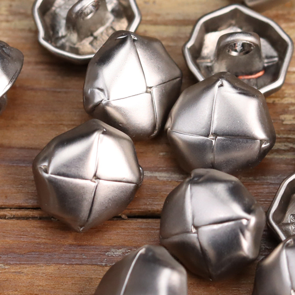 Boutons en métal vintage usés or argent brun - Pack de 18