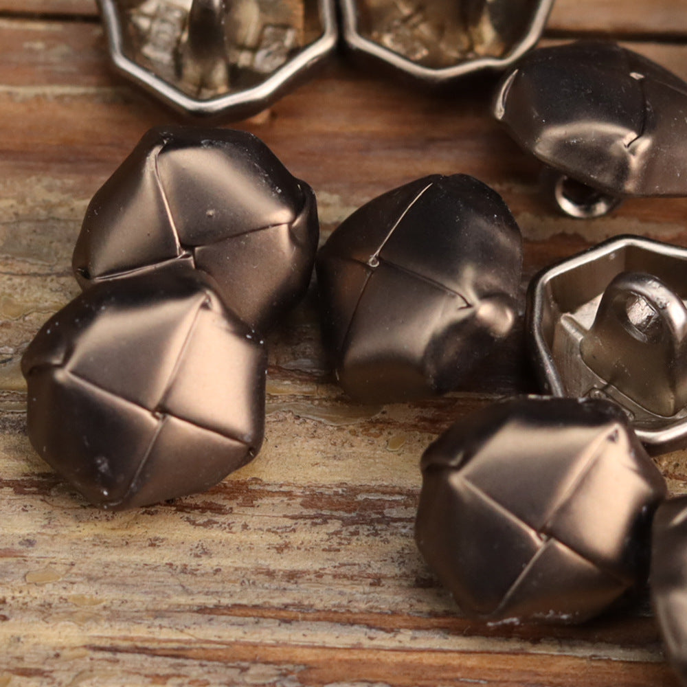 Boutons en métal vintage usés or argent brun - Pack de 18