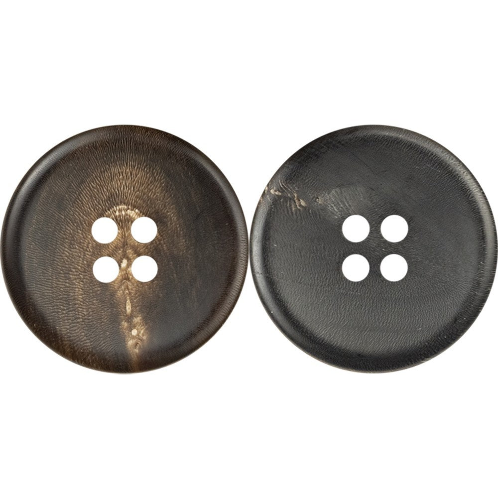 Matte Black Coffee Four-Hole Horn Buttons for Women's Suits 20 Pack - Lots of Buttons