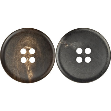 Matte Black Coffee Four-Hole Horn Buttons for Women's Suits 20 Pack - Lots of Buttons