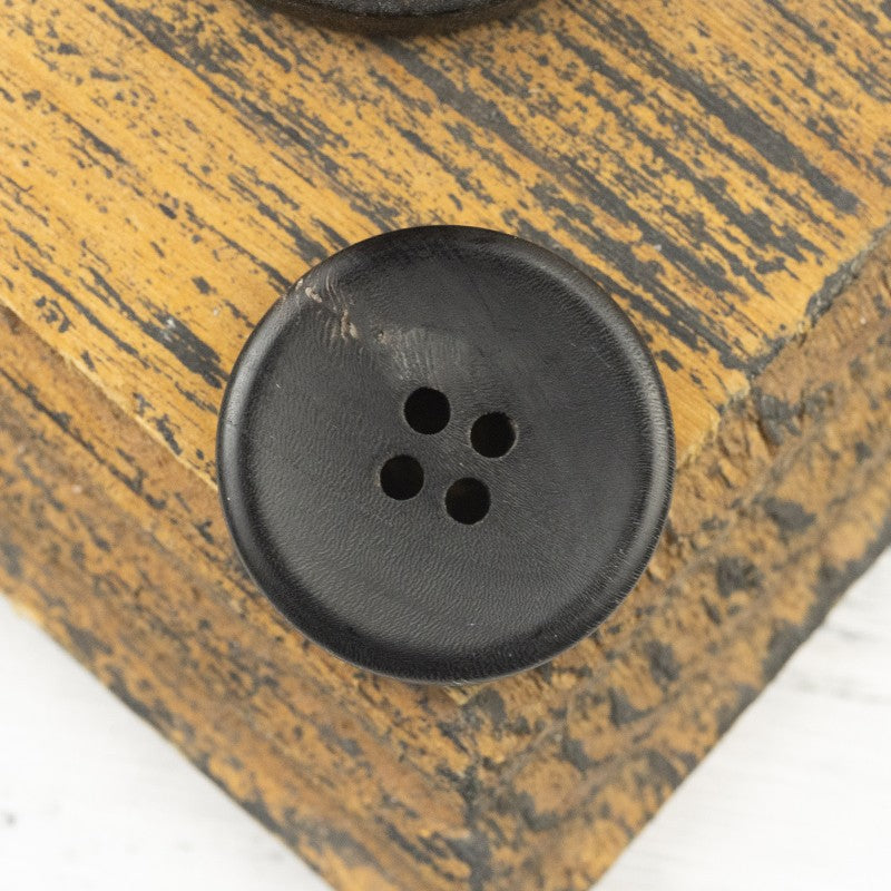 Matte Black Coffee Four-Hole Horn Buttons for Women's Suits 20 Pack - Lots of Buttons