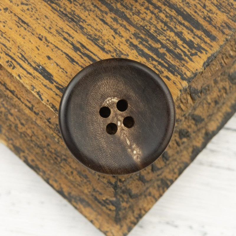 Matte Black Coffee Four-Hole Horn Buttons for Women's Suits 20 Pack - Lots of Buttons