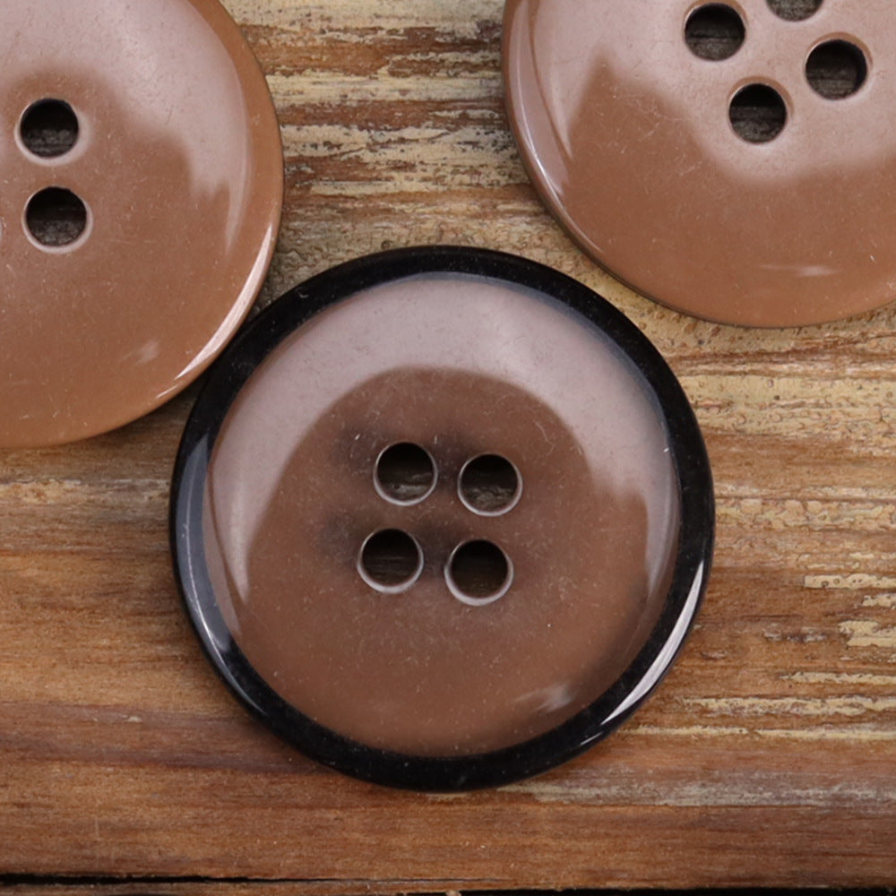 Classic Resin Four-Hole Transparent Buttons for Men's Jackets 48 Pack - Lots of Buttons