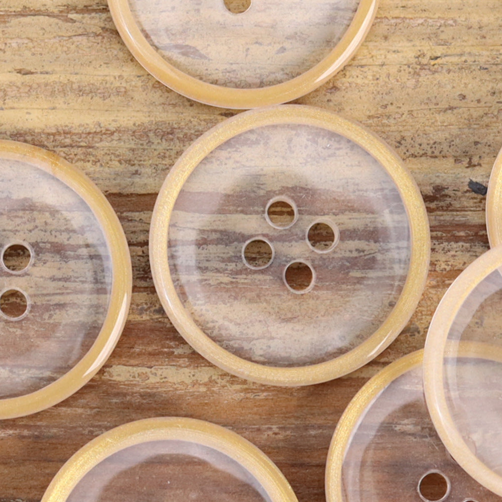 Classic Resin Four-Hole Transparent Buttons for Men's Jackets 48 Pack - Lots of Buttons