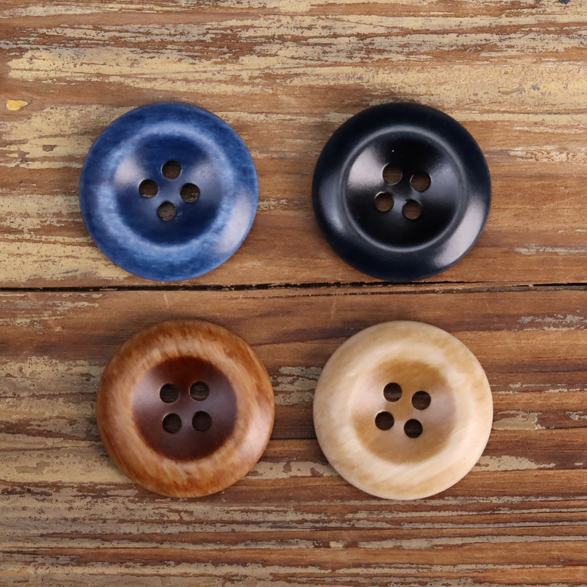15-25mm Resin Double-Sided Buttons for Men's Workwear Jacket 50 Pack - Lots of Buttons