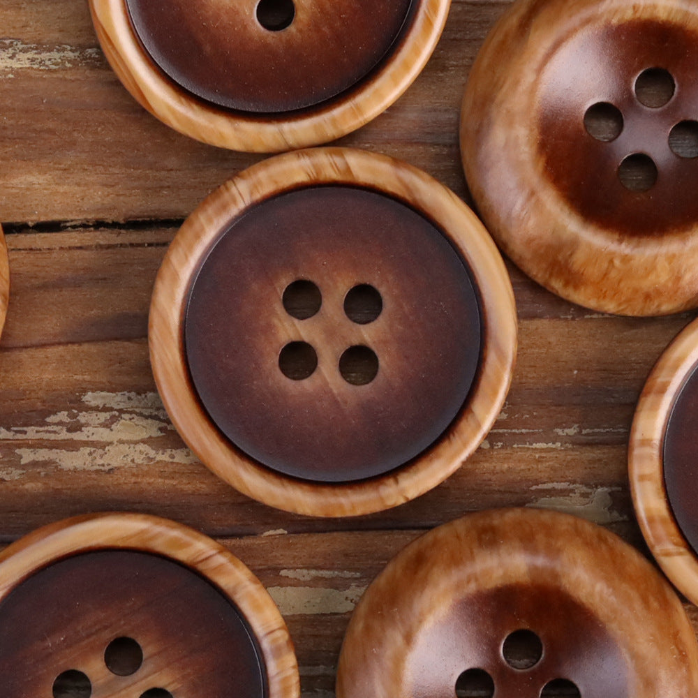 15-25mm Resin Double-Sided Buttons for Men's Workwear Jacket 50 Pack - Lots of Buttons