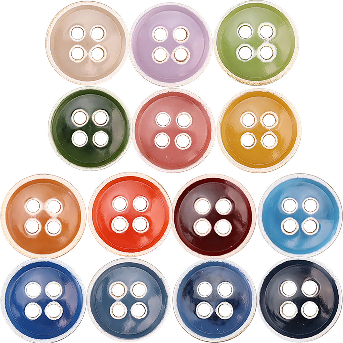 11.5mm 14 Colorful Urea Buttons for Kids' Clothing 70 Pack - Lots of Buttons