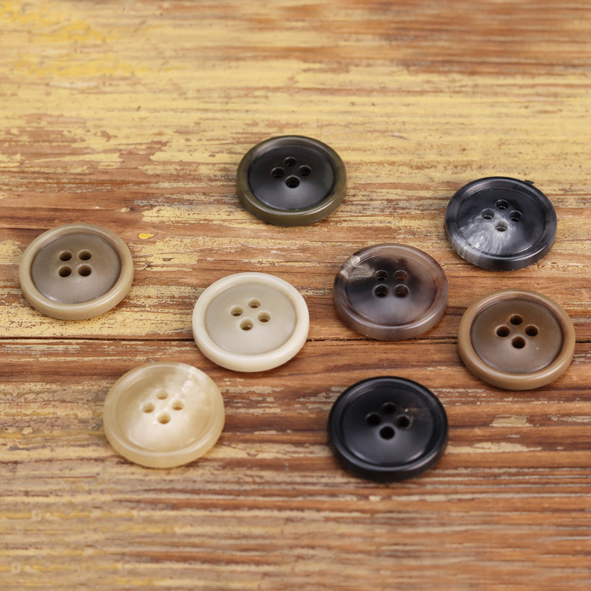 Black Khaki Beige Urea Buttons for Men's Jackets 30 Pack - Lots of Buttons
