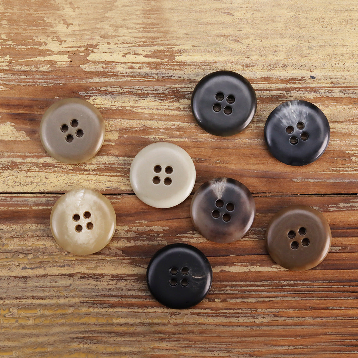 Black Khaki Beige Urea Buttons for Men's Jackets 30 Pack - Lots of Buttons