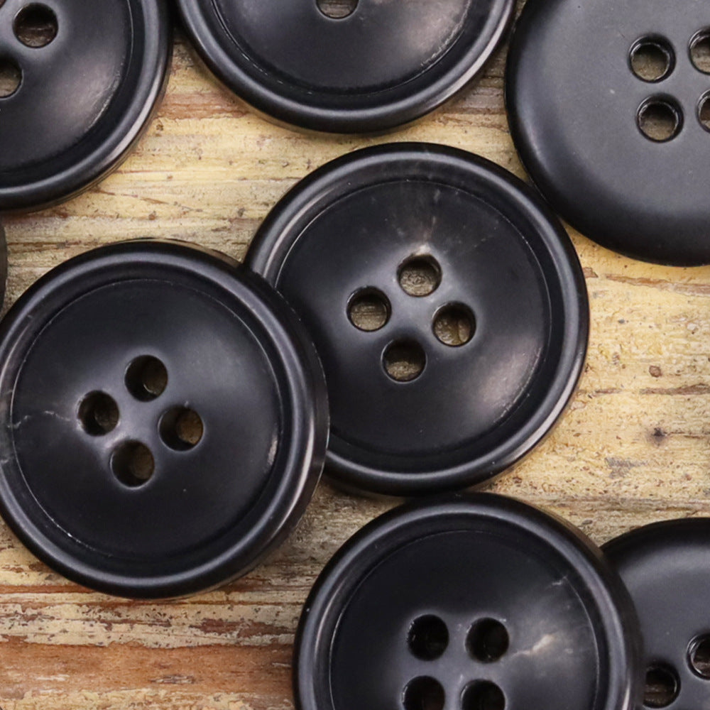 Black Khaki Beige Urea Buttons for Men's Jackets 30 Pack - Lots of Buttons
