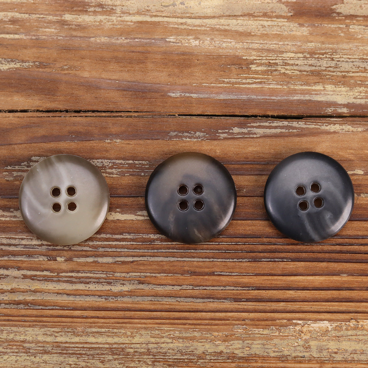 Retro Khaki Black Gray Coffee Urea Buttons for Men's Jackets 30 Pack - Lots of Buttons