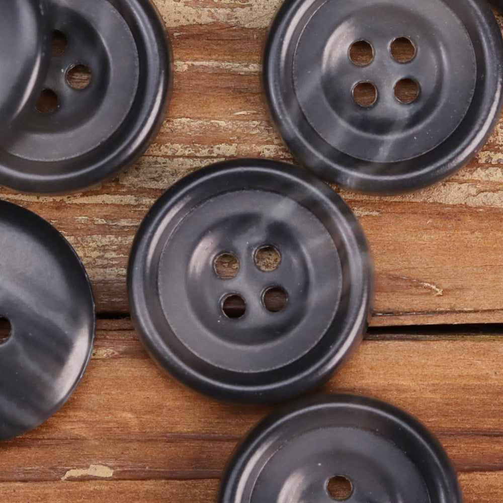 Retro Khaki Black Gray Coffee Urea Buttons for Men's Jackets 30 Pack - Lots of Buttons