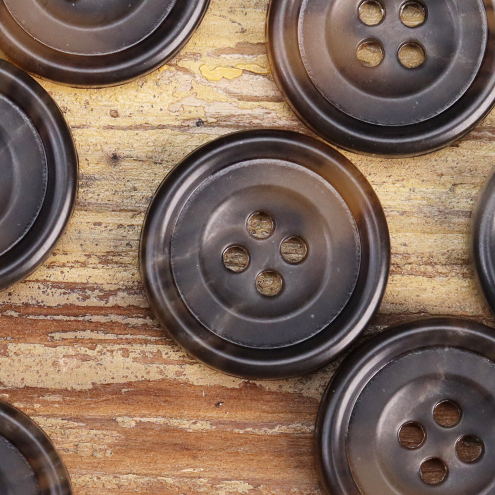 Retro Khaki Black Gray Coffee Urea Buttons for Men's Jackets 30 Pack - Lots of Buttons