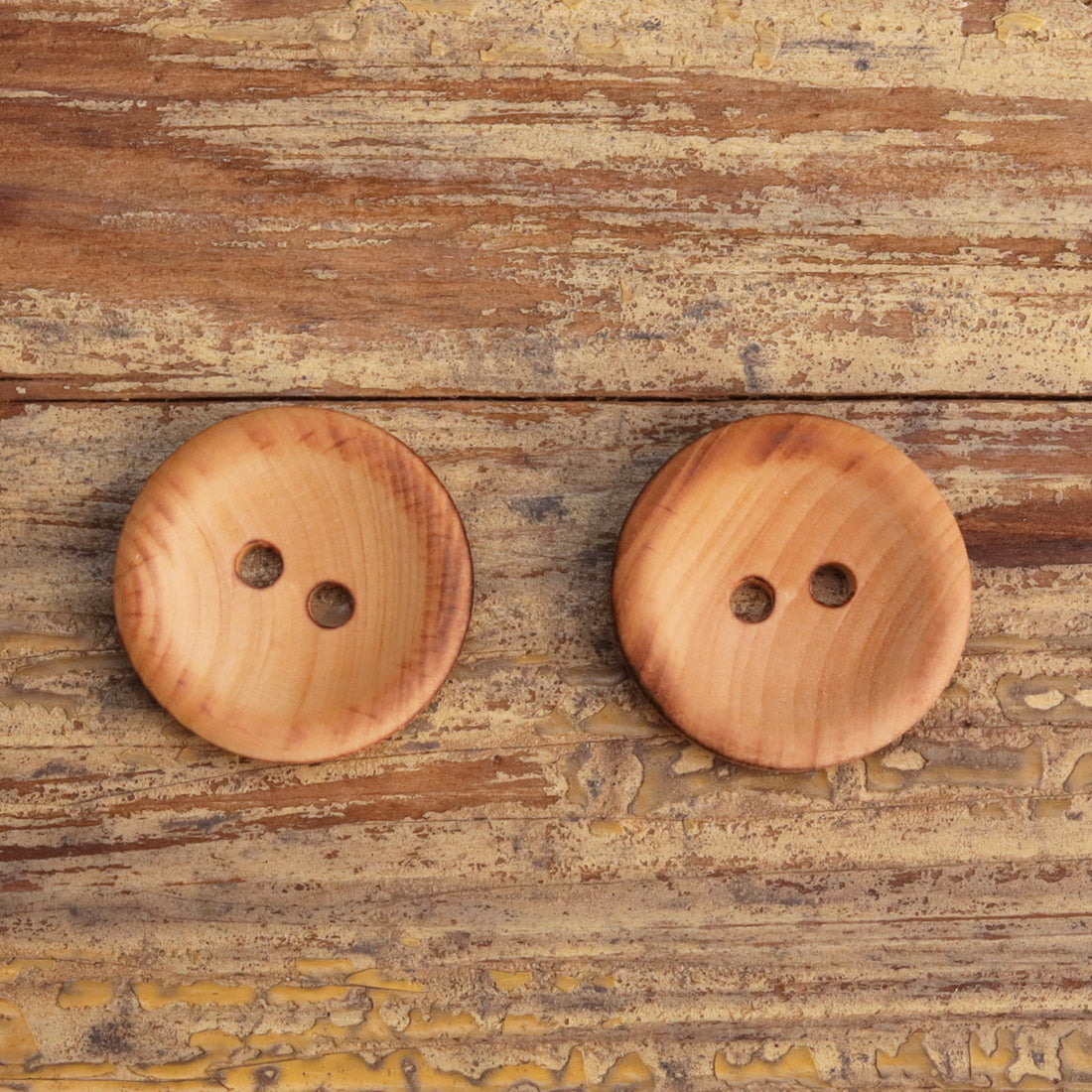24-40L Bottoni in Legno Naturale a Forma di Ciotola con Due Fori, Confezione da 30