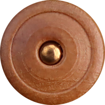 18L Bottone Rotondo in Legno Marrone Cucito a Mano con Piedini in Metallo 20pz