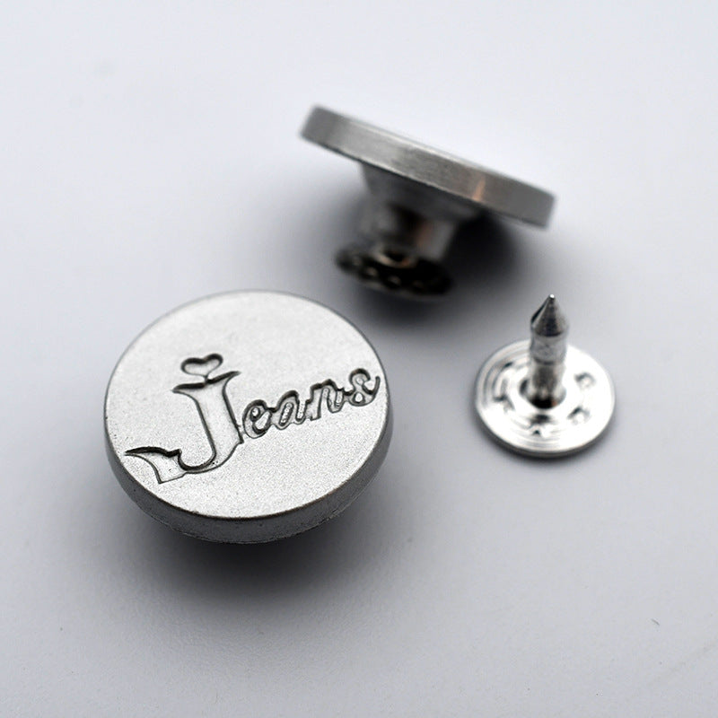 Hollow Round Metal Shank Stud Buttons for Denim Clothing 21 Pack