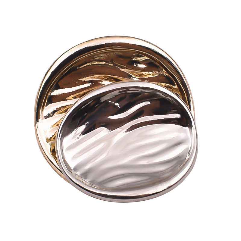 Gold Silver Concave Metal Shank Buttons for Cardigans Coats 10pcs
