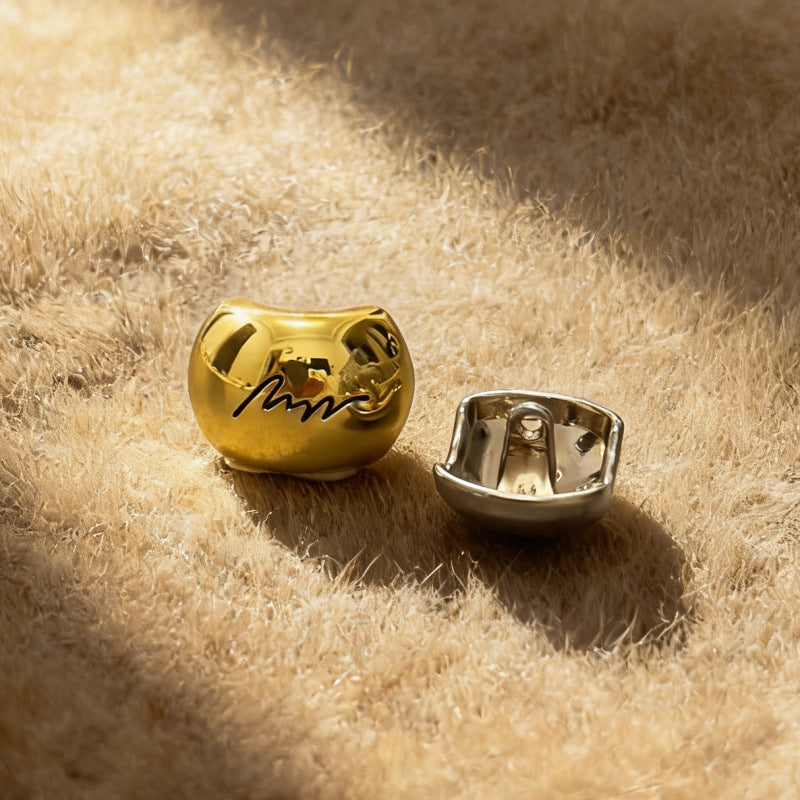 Engraved Letter Arched Monogram Metal Buttons 20pcs