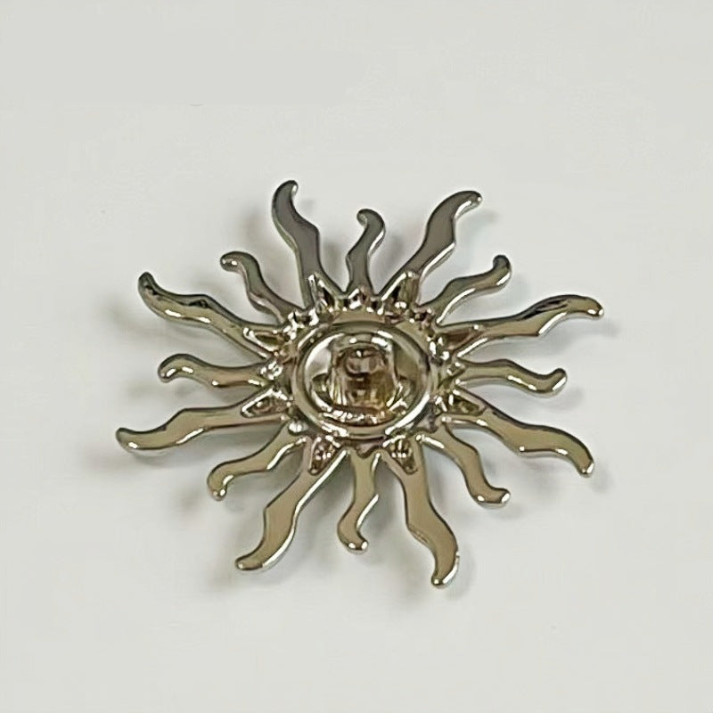 Fashion Sun-Shaped Metal Shank Buttons for Hand Sewing 20PCS