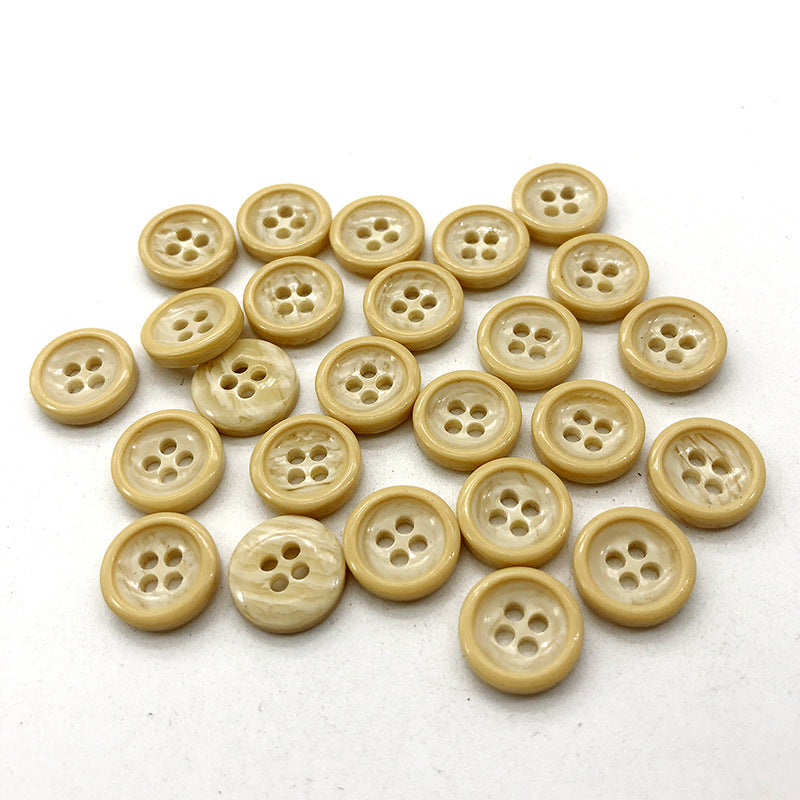 10mm Ronde 4-Gat Shirt Pareloïde Kleine Hars Knopen 270 Verpakking