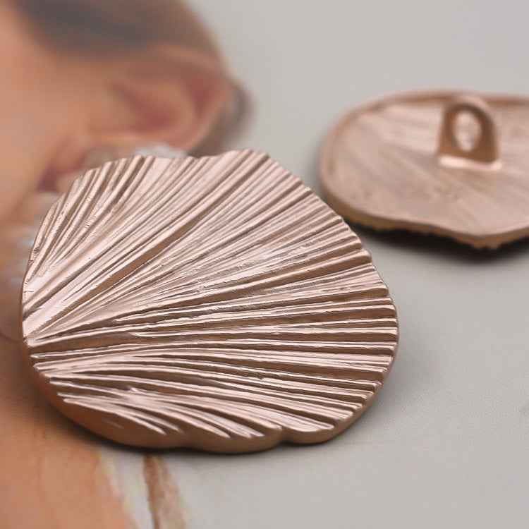 25/30mm Gold Leaf Metal Shank Buttons for Cardigans Jackets 20pcs