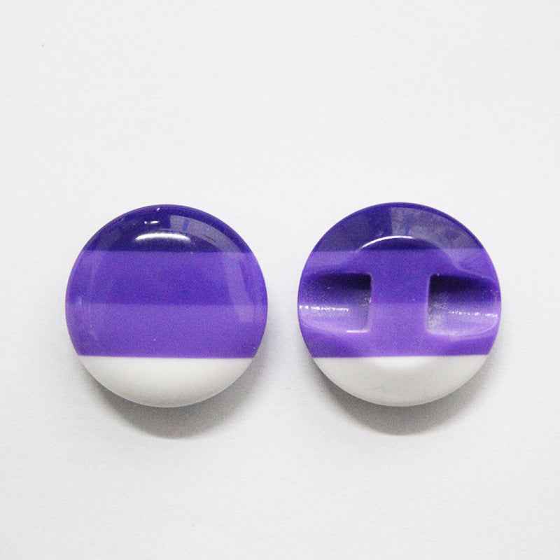 Colorful Striped Hidden Hole Resin Buttons for Knitwear 100 Pack