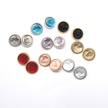 Classic Lady Portrait Resin Metal Buttons – 20-Piece (18mm/22mm)