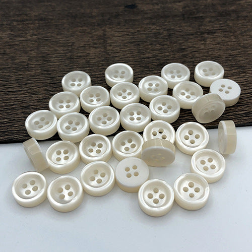 10mm Ronde 4-Gat Shirt Pareloïde Kleine Hars Knopen 270 Verpakking