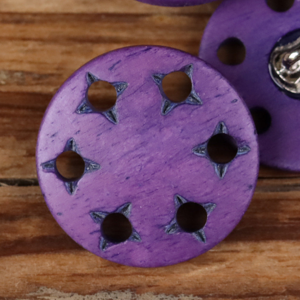 21mm Star Cutout Natural Horn Shank Buttons | Pack of 10